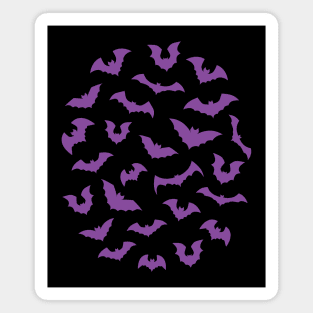 Pastel purple witch spooky bats Magnet